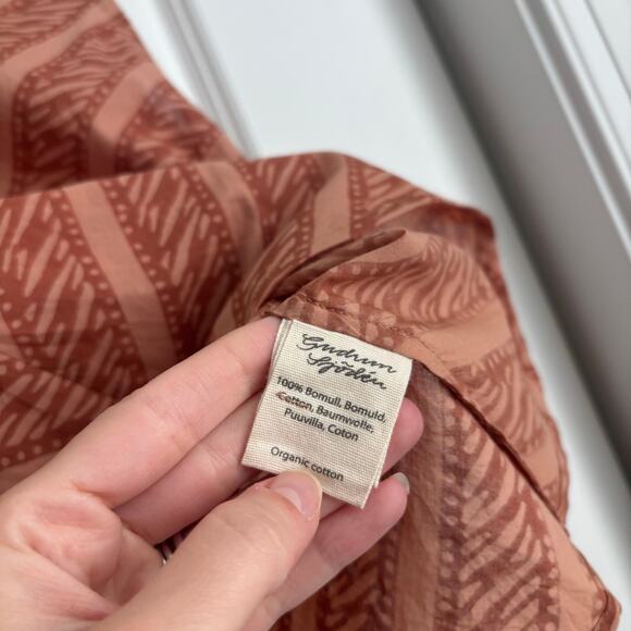 Gudrun Sjöden Lightweight Sleeveless Organic Cotton Tank Blouse Top M Boho Artsy - Picture 7 of 10